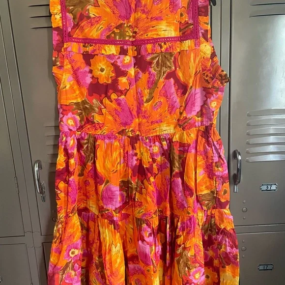 Sundance Blossoms Divine Dress Nectarine Color Way Size Medium - Picture 2 of 6